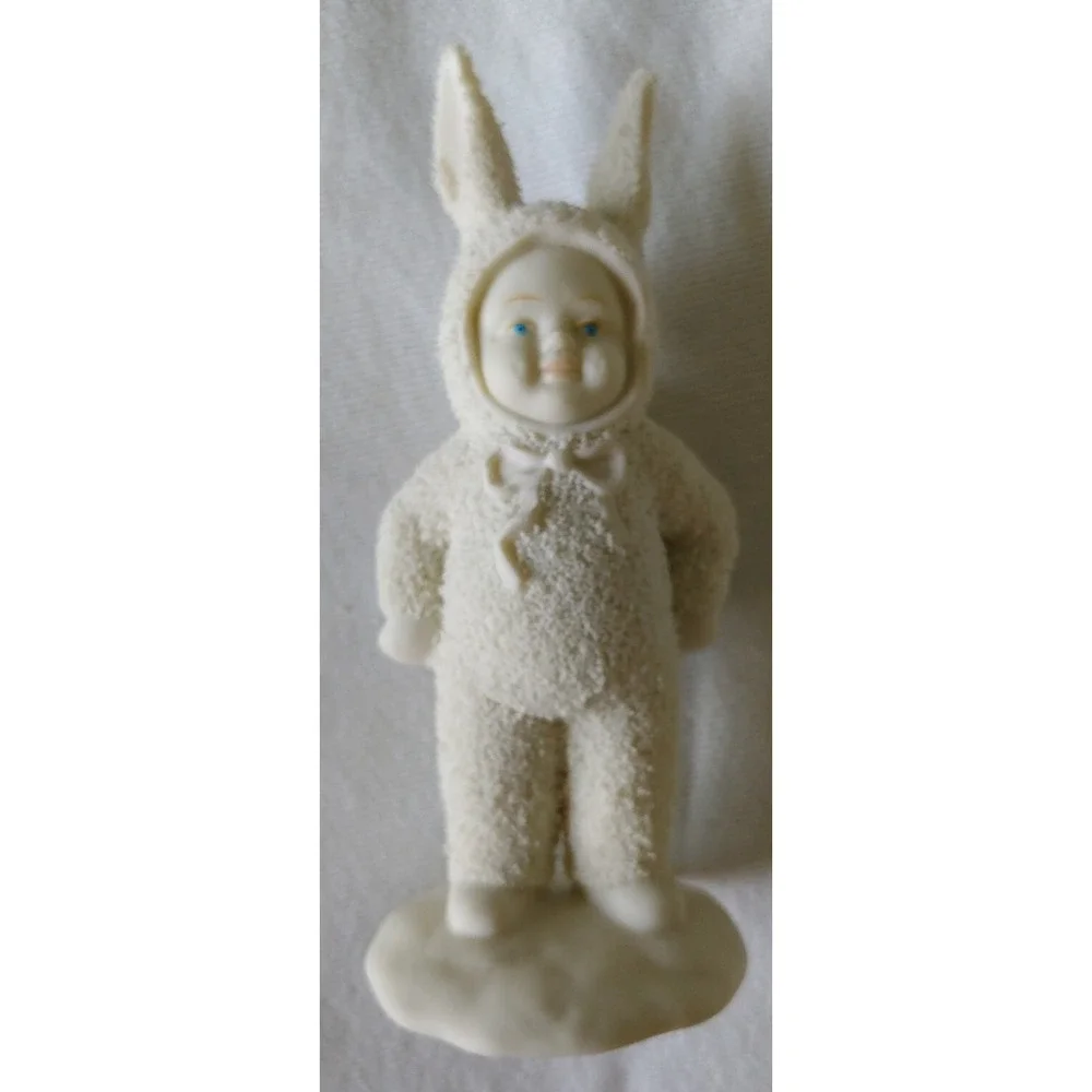 Dept 56 Snow Babies Lot Of 5  Easter Holiday Figurines 1994 1995 With Shrubs